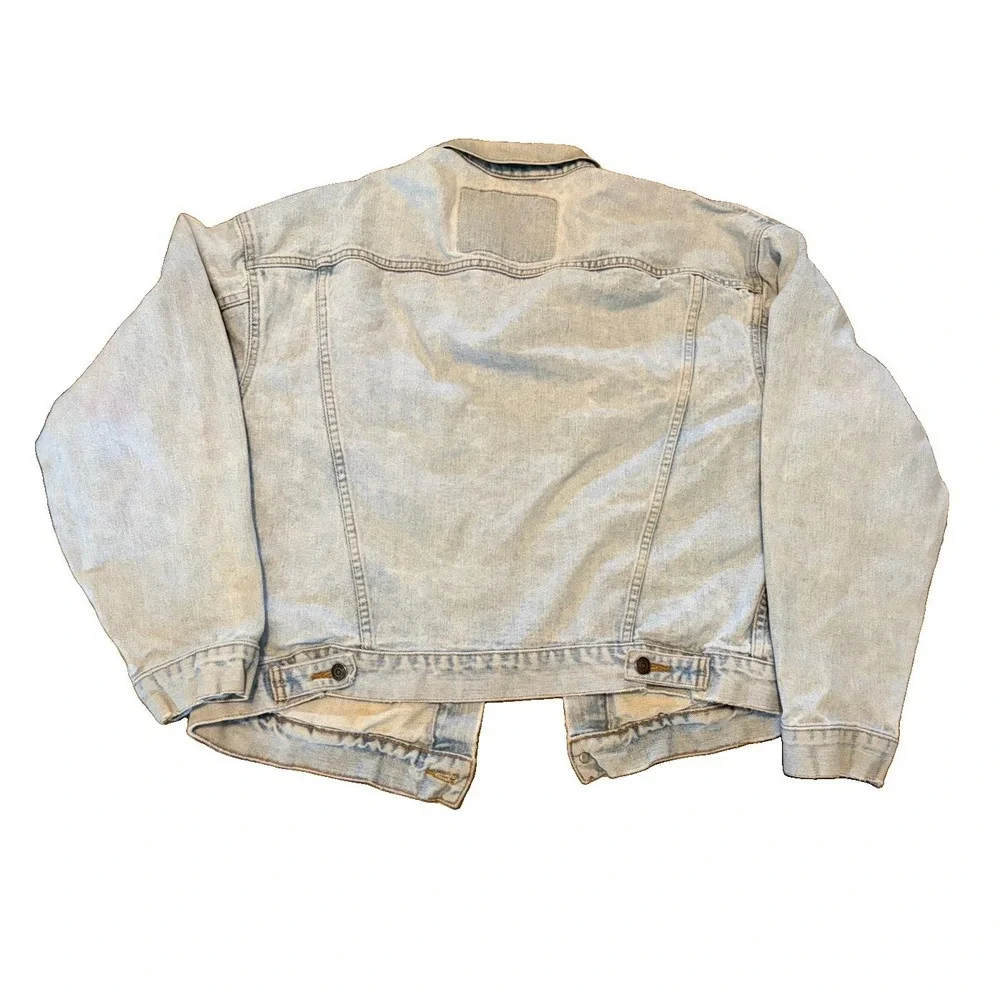 Vintage 90s Levi's Denim Trucker Jacket Mens Light Wash Denim  4834 Large Cotton